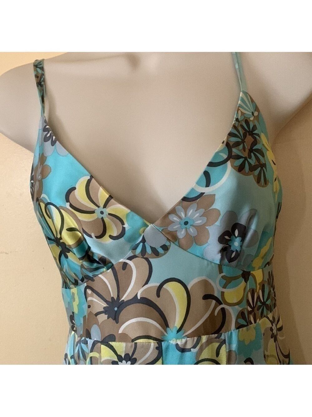 Laundry Shelli Segal Floral Silk Dress size 2 - Picture 2 of 8